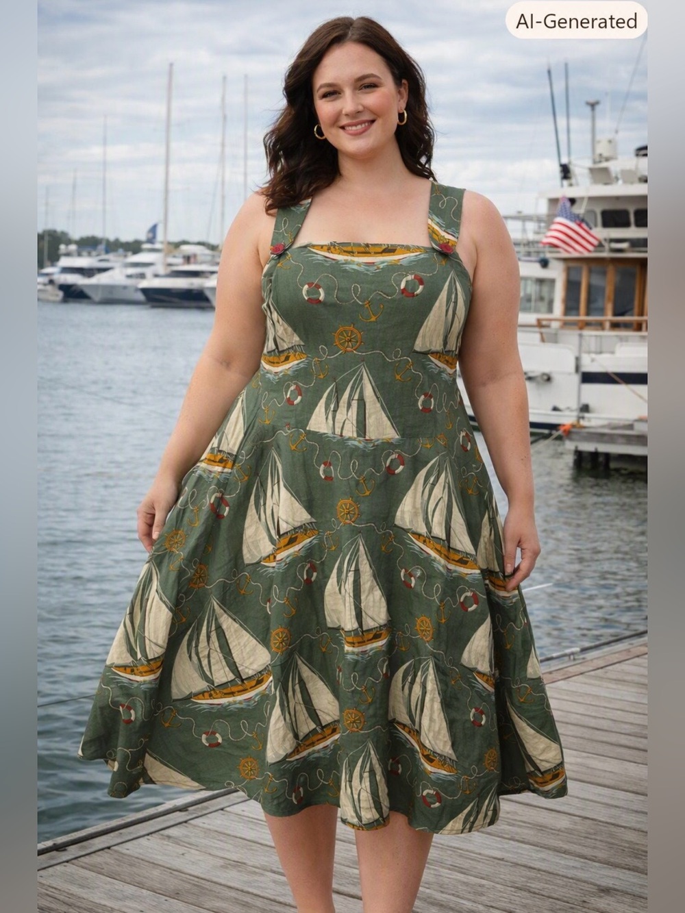 ⚓️ Rare Vintage Ralph Lauren Sport Nautical Sailboat Dress